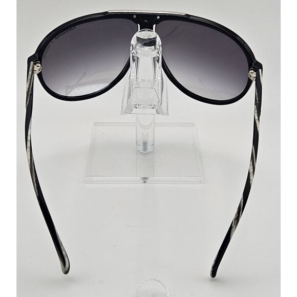 Vtg Carrera Shield Sunglasses Black Purple Gradient Marbled Arms 62 11 135 K6